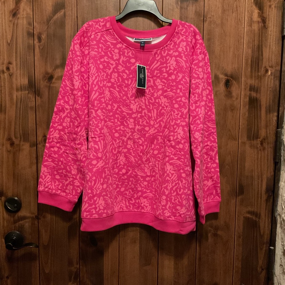 Karen Scott Pink Patterned Sweatshirt